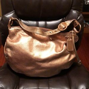 Vintage Rose Gold Coach Bag